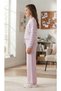 Girl's Knitwear Set Pink Color White Striped 6/14 Years - 2