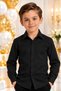 Boy's Black Long-Sleeved Shirt