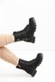 224 Daily Lace-Up Zippered Black Women's Boots Shoes - 3
