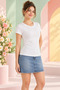 Women's Crew Neck Short Sleeve Cotton Modal Stretchy Undershirt - Breathable & Soft Texture - 2