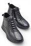 1458-1 Full Orthopedic Black Genuine Leather Women's Boots Shoes Zippered Mother Boots - 2