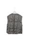 Zippered Leopard Leather Vest - 2