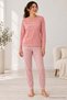 Women's Lycra Thermal Long Sleeve Pajama Set Powder - 2