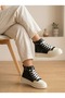 Women's Double Zipper Lace-Up Sneaker Boots Flat Thick Sole Comfortable Ankle Length Sports Shoes Casual Sneaker