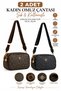 Women's Shoulder and Crossbody Bag with 2 Compartments, Daily Stylish Patterned Handbag