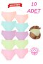Private Pink 10-Piece Advantage Package 100% Cotton Bato Panties - Heart Patterned Soft Textured Daily Set