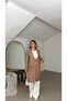 Oversized Glittery Lined Melton Coat - 6