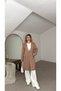 Oversized Glittery Lined Melton Coat