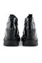 Aurelia Black Patent Leather Croco Patterned Lace up Hidden Wedge Heeled Casual Sports Shoes - 6