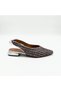 Genuine Leather Ballerinas with Knitted Detail – Black/Pink/Silver - 2