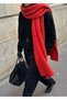 Red Ultra Soft Textured Knitted Scarf 210X25