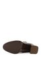 Women's Brown Zippered Thick Heeled Boots - 7