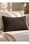 Teddy Bitter Brown Rectangular Throw Pillow Cover (30×50)