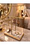 Gold Jewelry Stand, Earring Holder, Bracelet, Necklace Set, Jewelry Cabinet Organizer with 2 Holes - 2