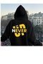 Unisex Kar Masked Ninja Fleece Sweatshirt Cardigan – 3 Thread Thick Fabric, Zippered O Oversized Model