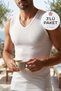 Modal V-Neck Zero Sleeve Men's Undershirt White 3-Pack