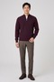 Borger Burgundy Cotton Short Zippered Knitwear - 3