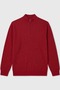 Badder Red 100% Cotton Zippered Knitwear