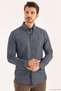 Tungna Navy Blue 100% Cotton Patterned Shirt - 2