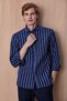Esrum Navy Blue 100% Cotton Shirt - 4