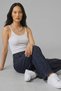 Aelia White 100% Cotton Thin Strap Tank Top - 3