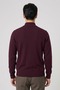Borger Burgundy Cotton Short Zippered Knitwear - 4