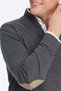Guelph Anthracite 100% Cotton Short Zipper Sweater - 3
