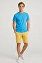Brandon Turquoise Cotton Basic T-Shirt - 4