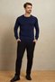 BREKKA CREW NECK MEN'S SWEATER - DARK BLUE - 4