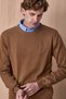 Fusa Beige 100% Cotton Crew Neck Sweater - 2