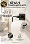 Adhesive Black Square Open Toilet Roll Holder Wc Paper Holder Toilet Paper Hanger