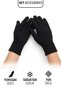 Black Men's Winter Knitted Wool Gloves Thick Knitwear - 2