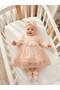 Baby Girl Mevlütlük Dress with Bandana and Lace Newborn Hospital Release Wedding Dress Evening Dress Mevlitlik 4039