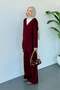 Maça String Knitwear Set Burgundy