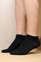 Women's Cotton Single Summer Booties Socks Black - 2