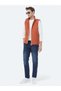 Dark Orange Regular Fit Hooded Woven Sports Vest - 2