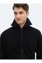 Siyah Dik Yaka Sweatshirt - 5