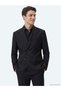Black Plain Modern Fit Wool Blend Suit