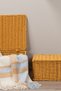 Roberta - 3-Piece Rattan Covered Rectangular Organizer Multi-Purpose Basket Set - 5