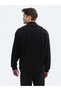 Siyah Dik Yaka Sweatshirt - 7
