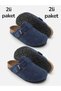 2Li Imported Unisex Comfort Model Winter Closed Front Orthopedic Felt Daily Sabo House Slippers Tan