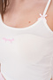 Strappy Embroidered Athlete's Top with Lace Waist Detail Premium Viscose Striped Shorts Women's Pajama Set - 6