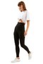 Women's Black Steel Knitted Corset High Waist Recovery Leggings - 9
