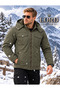 Men's Military Green Fur-Lined Hooded Coat