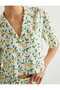 X Sibil Çetinkaya - Fruit Patterned Crop Shirt with Pocket Detail - 5