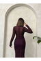 Lace Evening Dress Blouse - Burgundy |   F1886 - Burgundy - 5