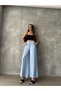 Embroidered Linen Trousers - Blue |   F1675 - Blue - 3