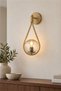 Sconce Mirza Single Antique Honey Glass Modern Wall Sconce Bedside Living Room Sconce