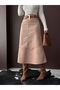 Scuba Suede Skirt - Mink |   F2004 - Mink - 4