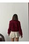 Gül Süzüneli Zippered Coat - Burgundy - Burgundy - 5